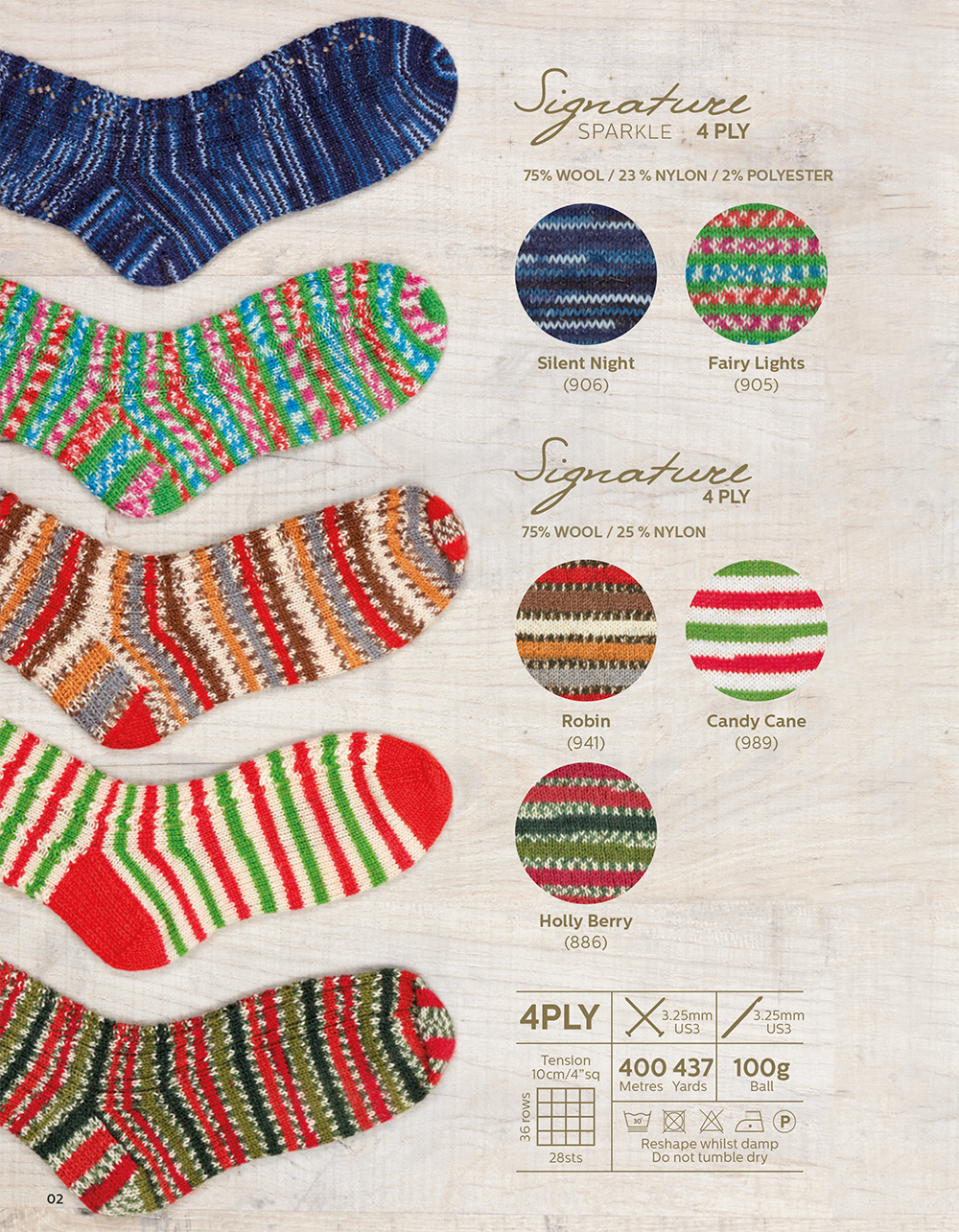 West Yorkshire Spinners Pattern - Blitzen Socks