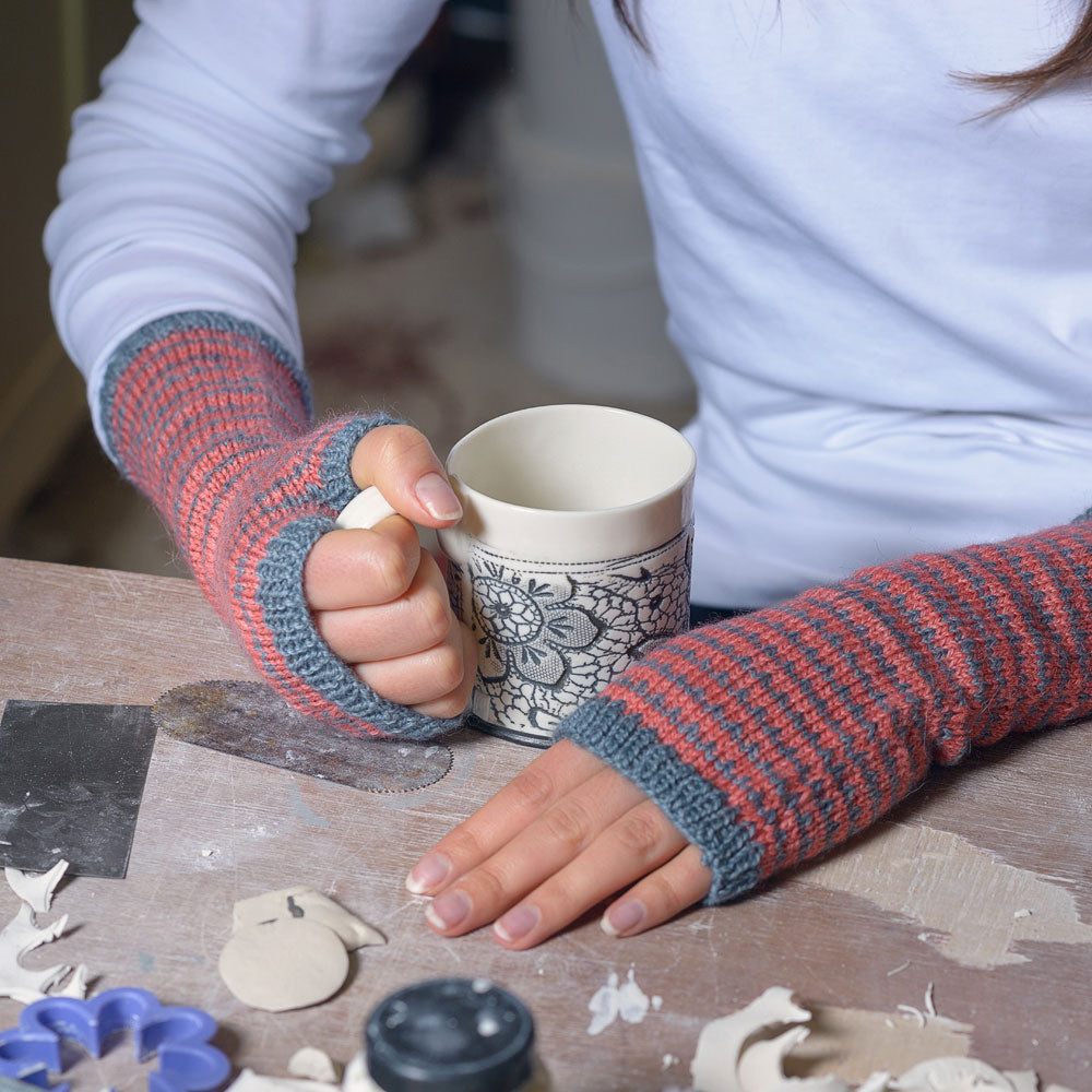 Striped Wristwarmers