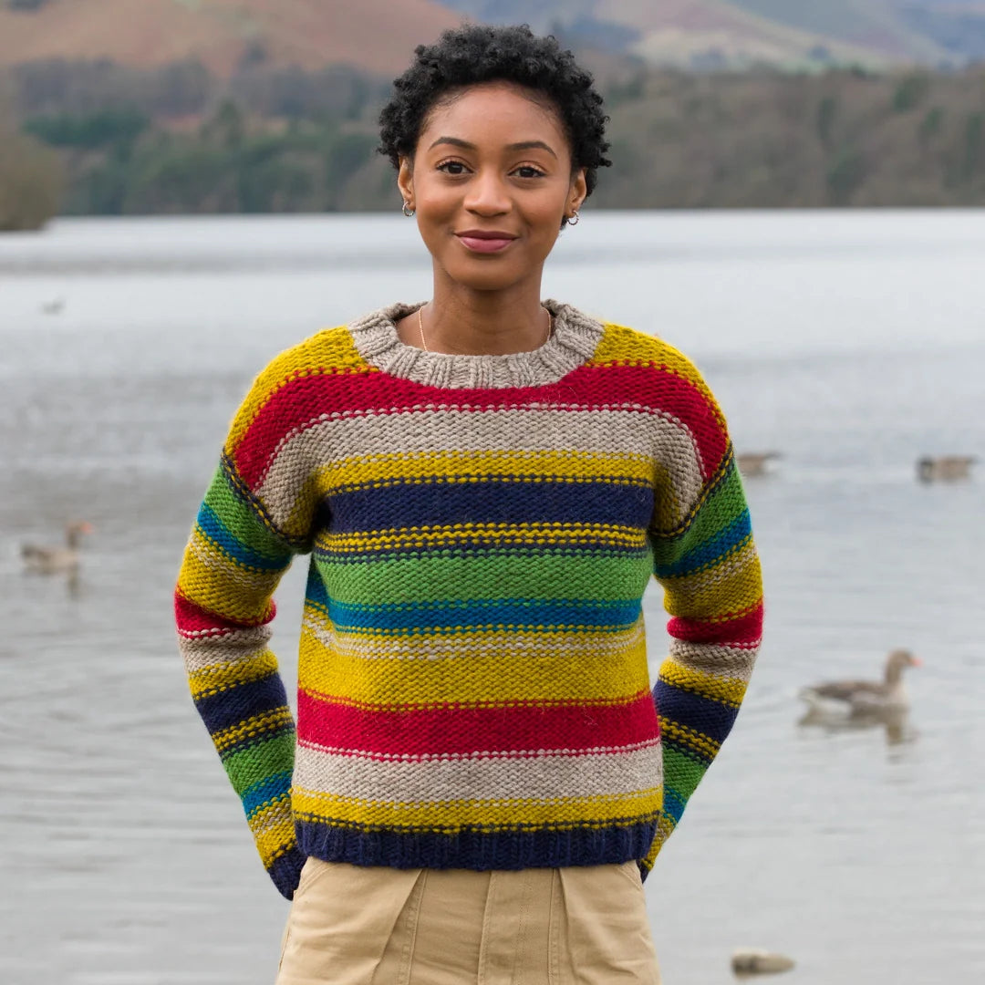 All Stripes Sweater Pattern (&Make Super Bulky)