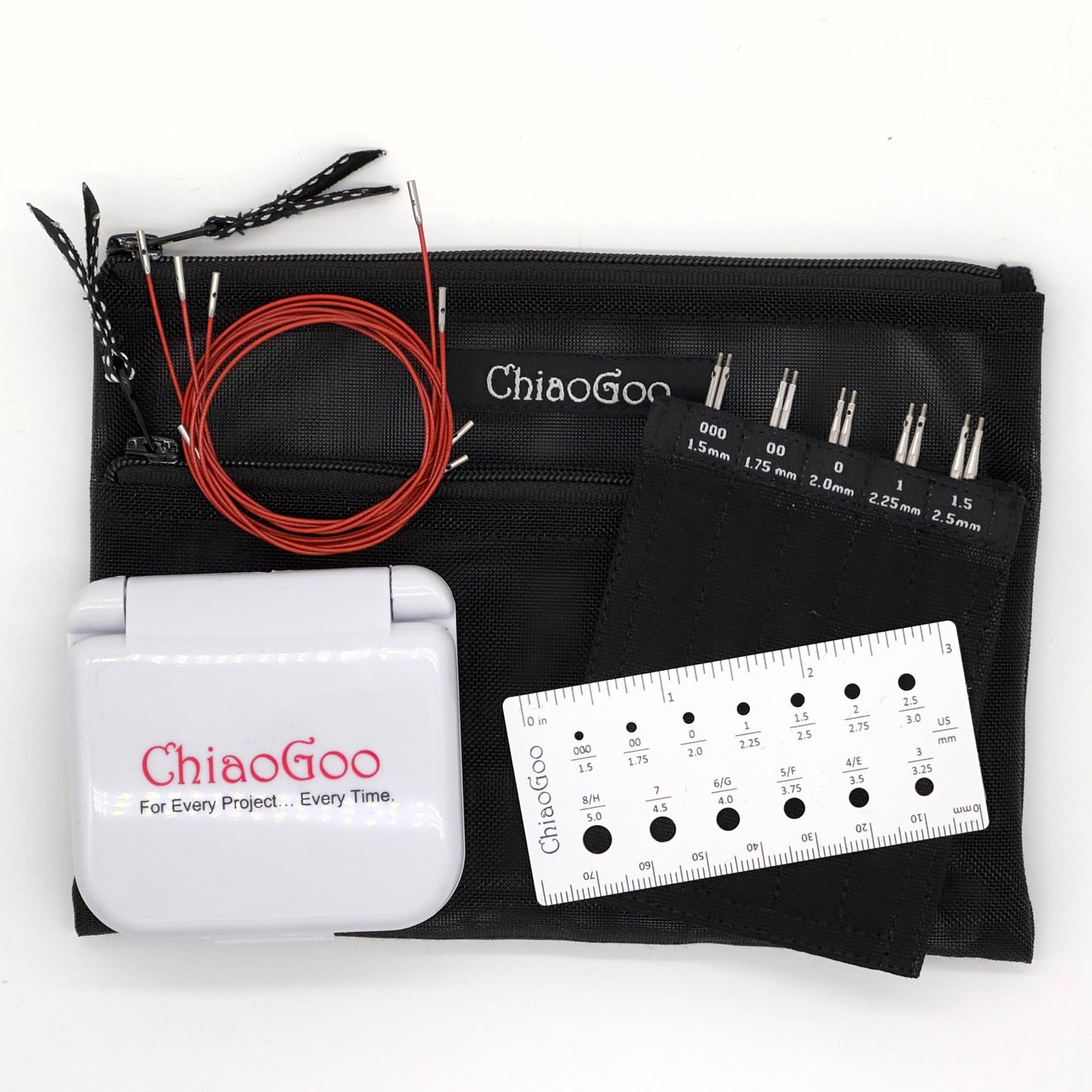 Chiaogoo TWIST 5-inch Stainless Steel Red Lace Interchangeable