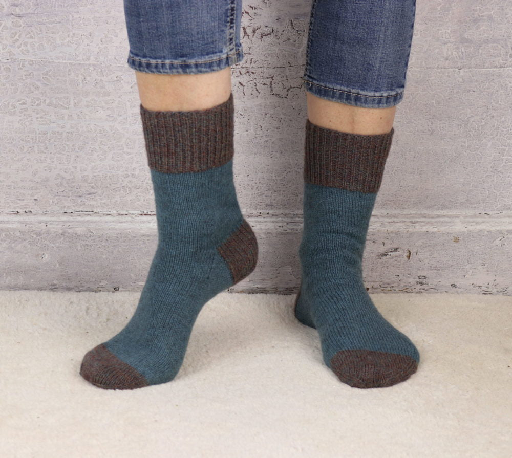 One Sock knitting pattern designed by Kate Atherley in The Fibre Co. yarn, Amble