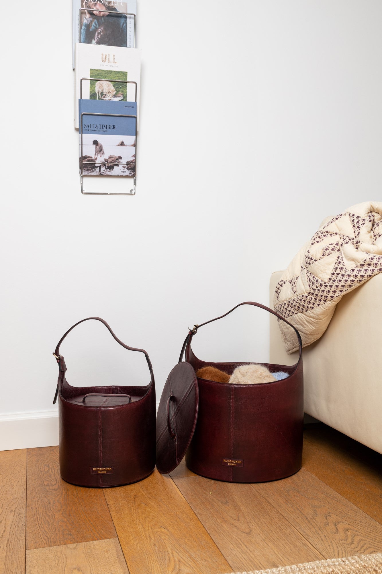 RE:DESIGNED Project 27 - Large Leather Bucket Bag