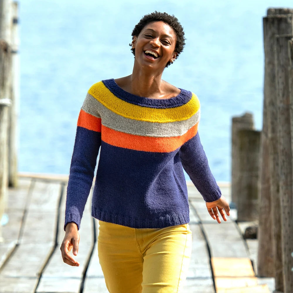 Purls of Wisdom Sweater Kit (&Make Aran) - Colorblock – Purlescence