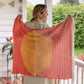April Gopwani’s Rise and Set Blanket is inspired by the warm tones of the rising and setting sun, and features in our By Hook Collection.