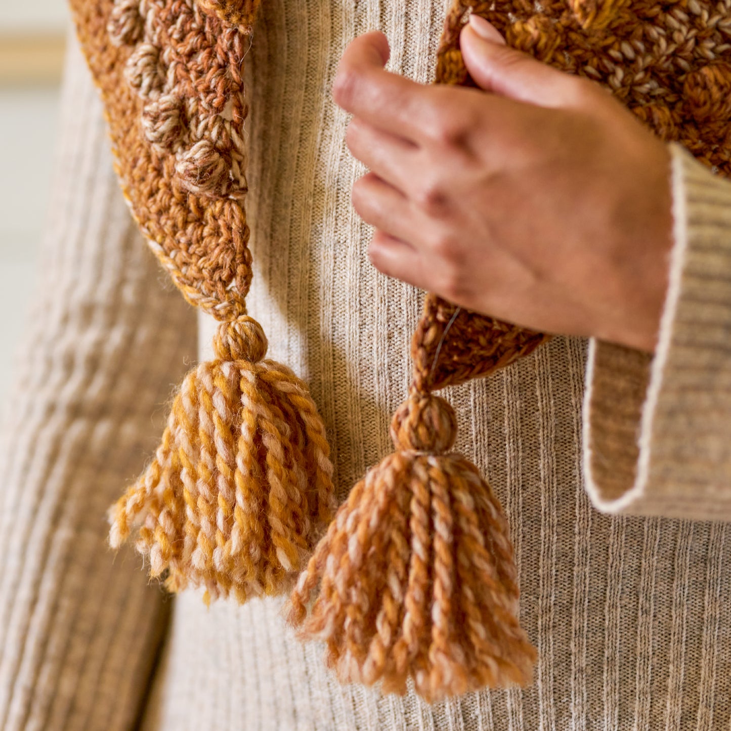 West Yorkshire Spinners Pattern - Cielo Crochet Bobble Shawl