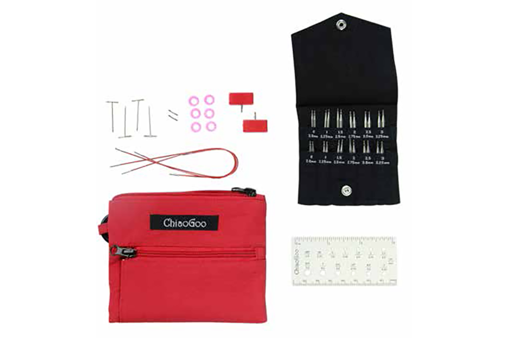 ChiaoGoo Twist Shorties Red Lace Mini Tips 2 & 3 Interchangeable